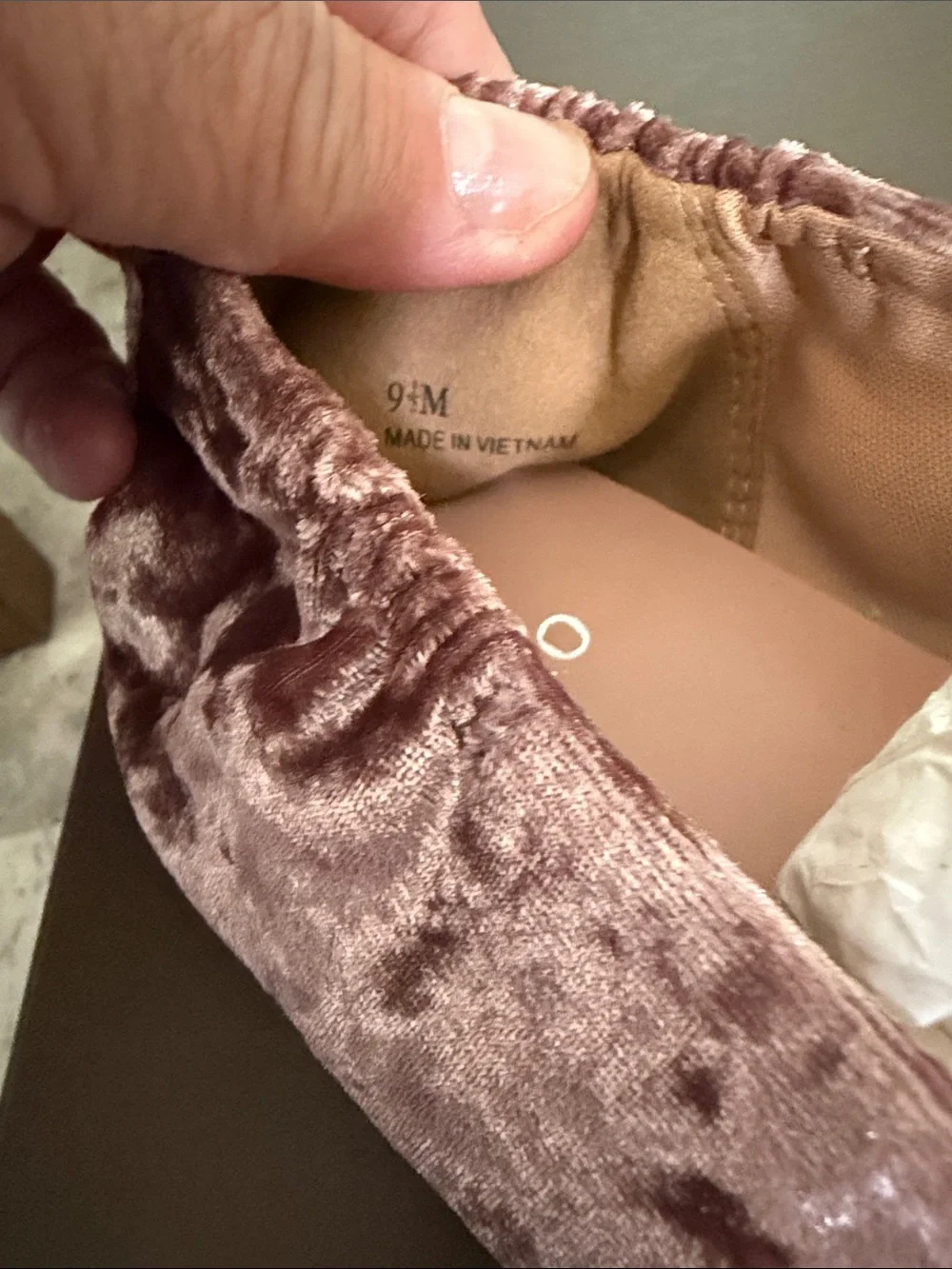 Linea Paolo Minax mulberry Velvet Embellished Ballet Flat - size 9.5